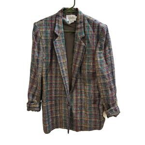 PLAID BLAZER - VINTAGE - SIZE 8